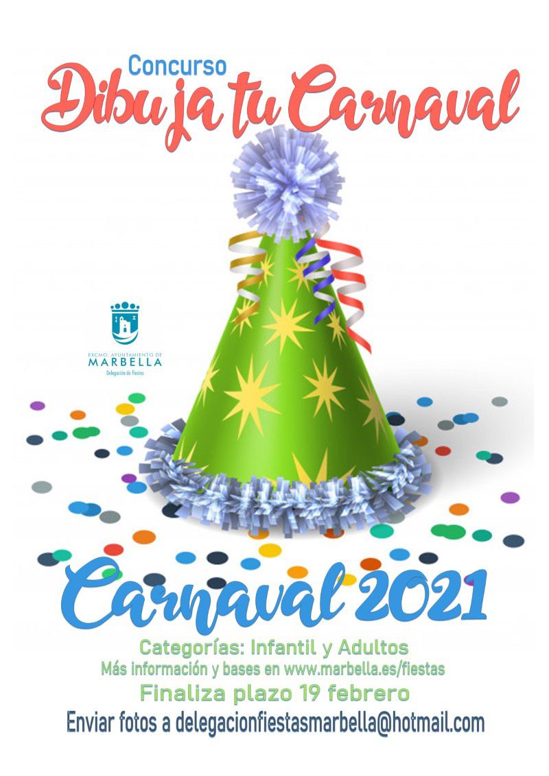 Concurso on-line “dibuja tu carnaval” Carnaval Marbella 2021