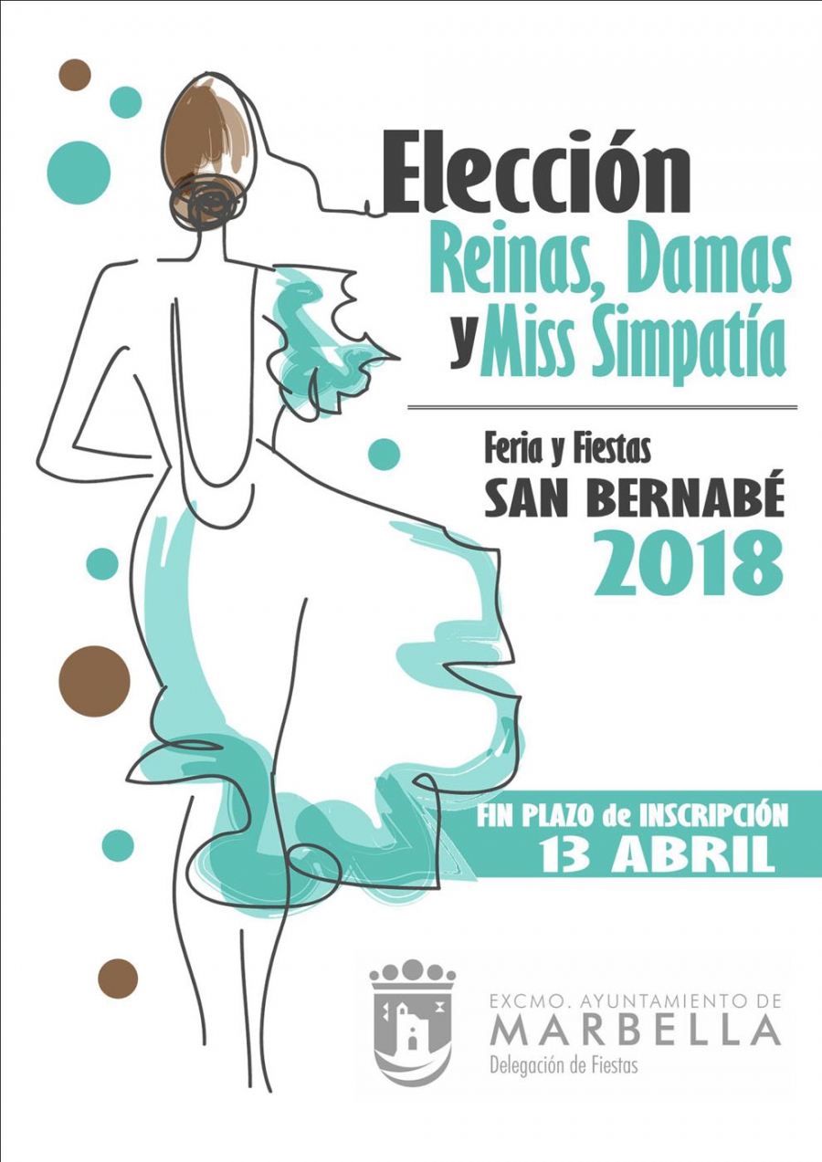 Publicadas las bases para la Elección de Reinas y Damas de la Feria y Fiestas de San Bernabé 2018 y del Concurso del Cartel Anunciador