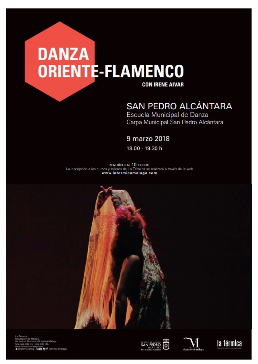La Escuela Municipal de Danza de San Pedro Alcántara acogerá el taller ‘Danza Oriente-Flamenco’ programado por Cultura en colaboración con La Térmica