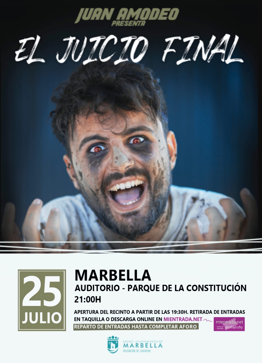 El conocido humorista e influencer Juan Amodeo estrenará por primera vez en Marbella el espectáculo ‘El Juicio Final’
