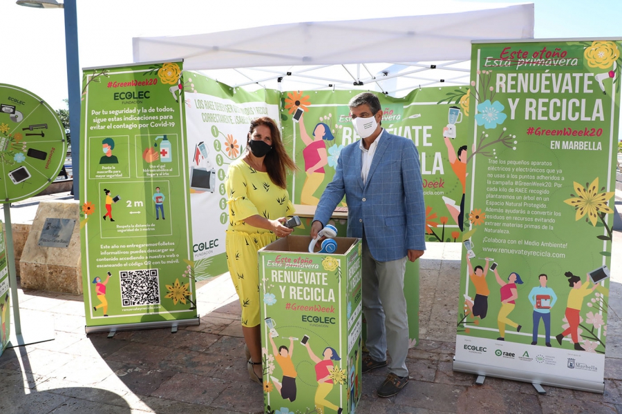 Marbella se suma por segundo año a la campaña de la Fundación Ecolec para concienciar sobre la importancia del reciclaje de aparatos electrónicos