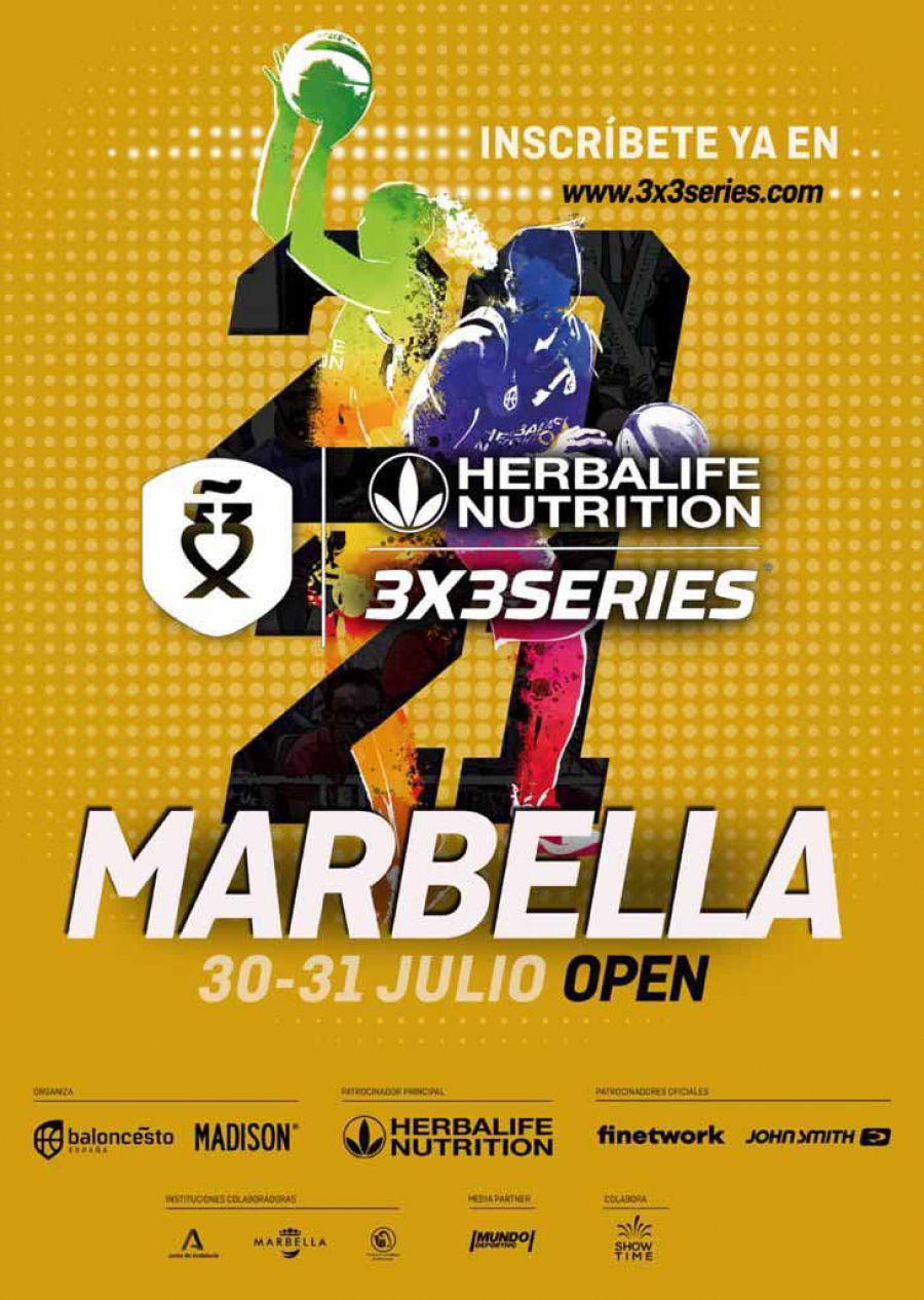 El torneo de baloncesto Herbalife 3x3 Series 2021 llega a Marbella los días 30 y 31 de julio