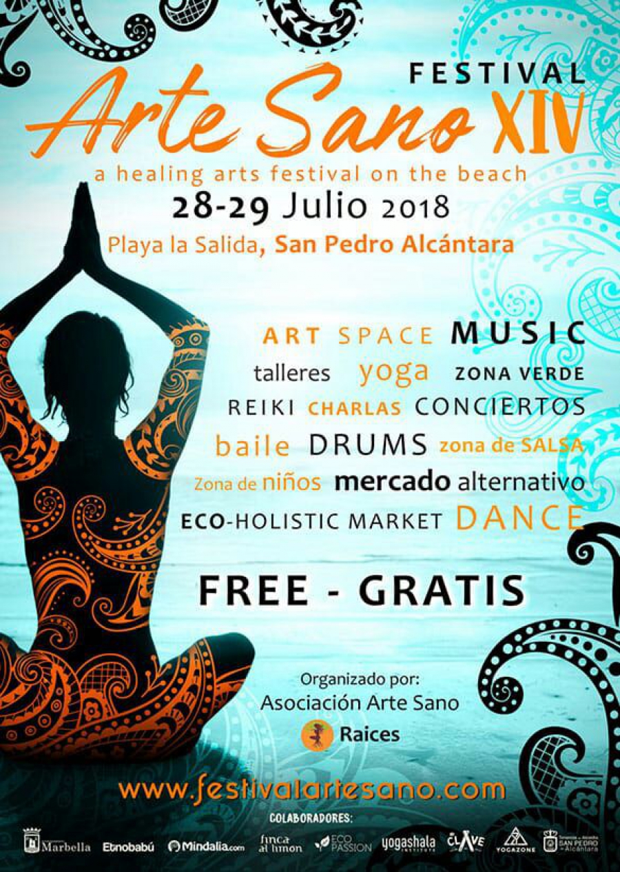 La Playa de la Salida de San Pedro Alcántara acogerá los días 28 y 29 de julio la 14ª edición de Arte Sano, el mayor festival alternativo gratuito de la Costa del Sol