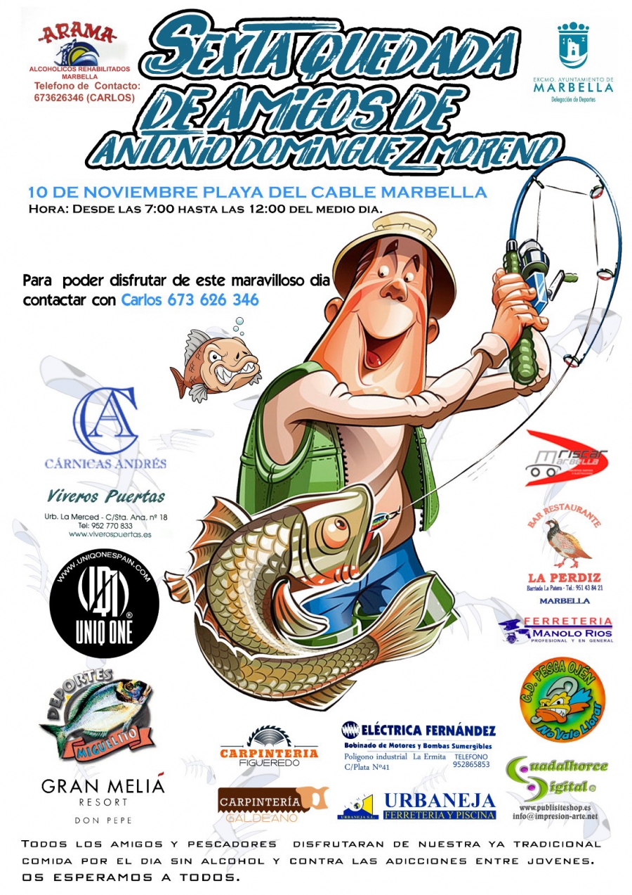 La Playa de El Cable acogerá el 10 de noviembre el 6º Certamen de Pesca ‘Antonio Domínguez Moreno’