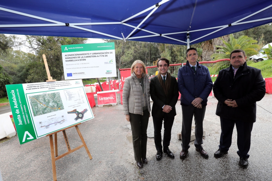 El Ayuntamiento y la Junta comienzan a ejecutar la reforma integral de la carretera de Marbella a Istán, una actuación que finalizará este año y mejorará la seguridad con su adaptación al entorno urbano