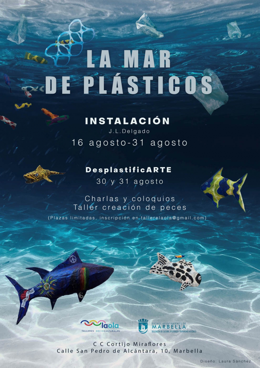 El Centro Cultural Cortijo Miraflores acoge hasta el 31 de agosto la instalación ‘La mar de plásticos’ para concienciar sobre la contaminación del Mediterráneo