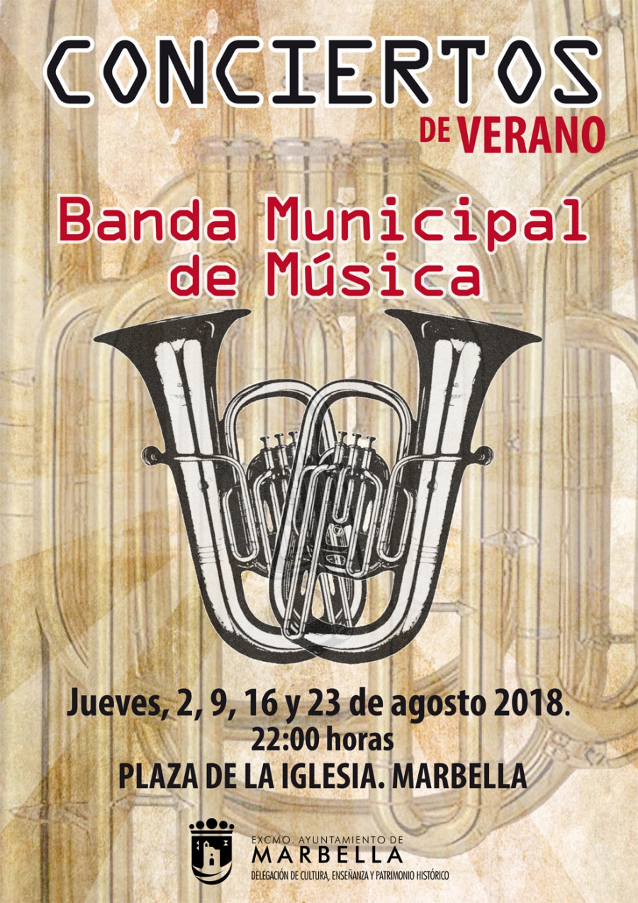 La Banda Municipal de Música ofrece esta noche en la Plaza de la Iglesia de Marbella el primero de los cuatro conciertos programados para este verano