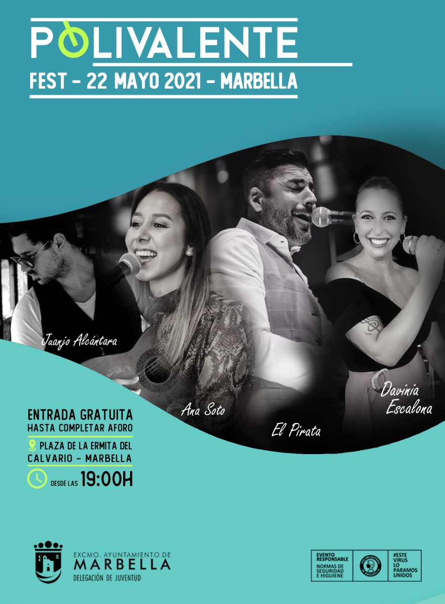 El ‘Polivalente Fest’ reunirá este sábado en Marbella a los artistas El Pirata, Juanjo Alcántara, Ana Soto y Davinia Escalona