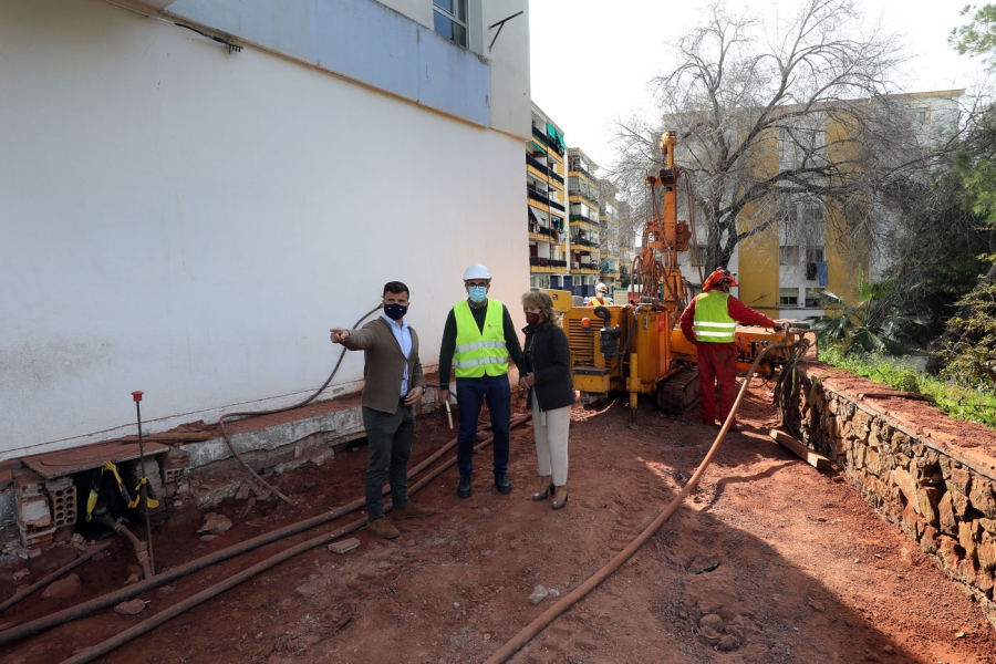 El Ayuntamiento ejecuta obras de estabilización del terreno de la calle Boquerón para garantizar la seguridad de los más de 250 vecinos de la zona