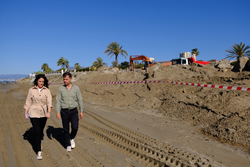 Marbella recupera cerca de 2.000 metros cuadrados de playa en la zona de Hacienda de Las Chapas