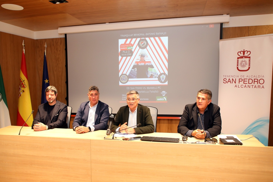 El Ayuntamiento respalda el V Memorial Antonio Naranjo, que enfrentará el día 28 de febrero a la UD San Pedro, el Marbellí FC y el Atlético Marbella Paraíso
