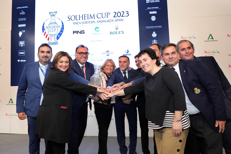 La alcaldesa subraya “el esfuerzo y el compromiso” de las distintas administraciones “para que la Costa del Sol acoja un evento con el impacto deportivo, económico y mediático de la Solheim Cup”