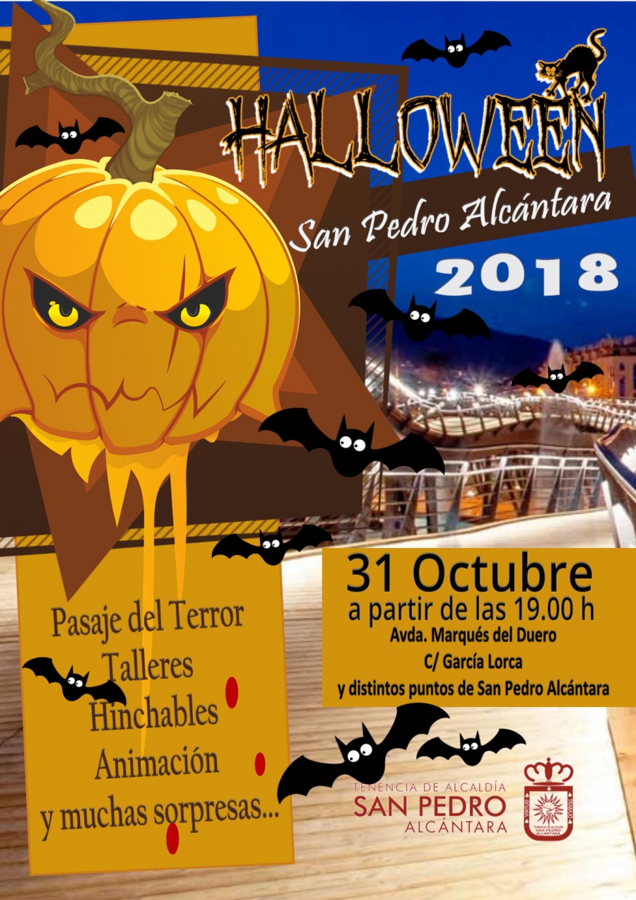 San Pedro Alcántara celebra por primera vez la fiesta de Halloween, con un Pasaje del Terror gratuito, talleres infantiles y muchas más actividades