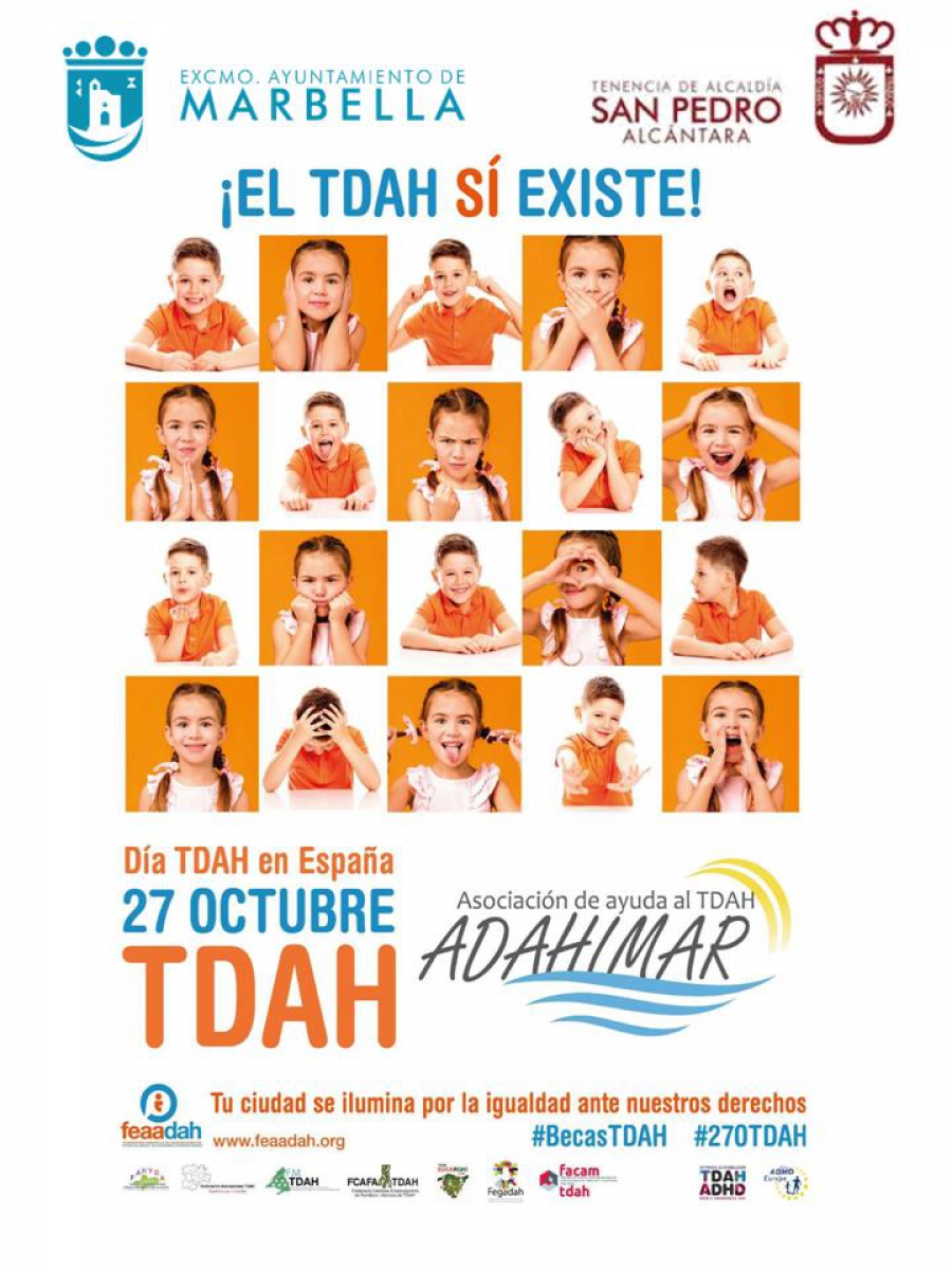 Marbella y San Pedro Alcántara se iluminarán de color naranja para conmemorar el Día Nacional del TDAH