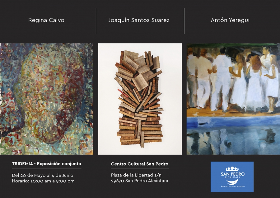 El Centro Cultural San Pedro albergará este jueves la inauguración de la exposición conjunta ‘Tridemia’, a cargo de Regina Calvo, Joaquín Santos y Antón Yeregui