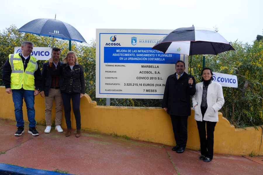 Ayuntamiento y Acosol inician las obras de renovación integral de las redes de saneamiento, abastecimiento y pluviales en la urbanización Costabella, que benefician a 360 viviendas de la zona