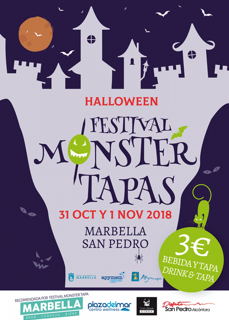 El I Festival Monster Tapas reúne a 36 bares y restaurantes de Marbella y San Pedro que ofrecerán sus mejores creaciones inspiradas en Halloween