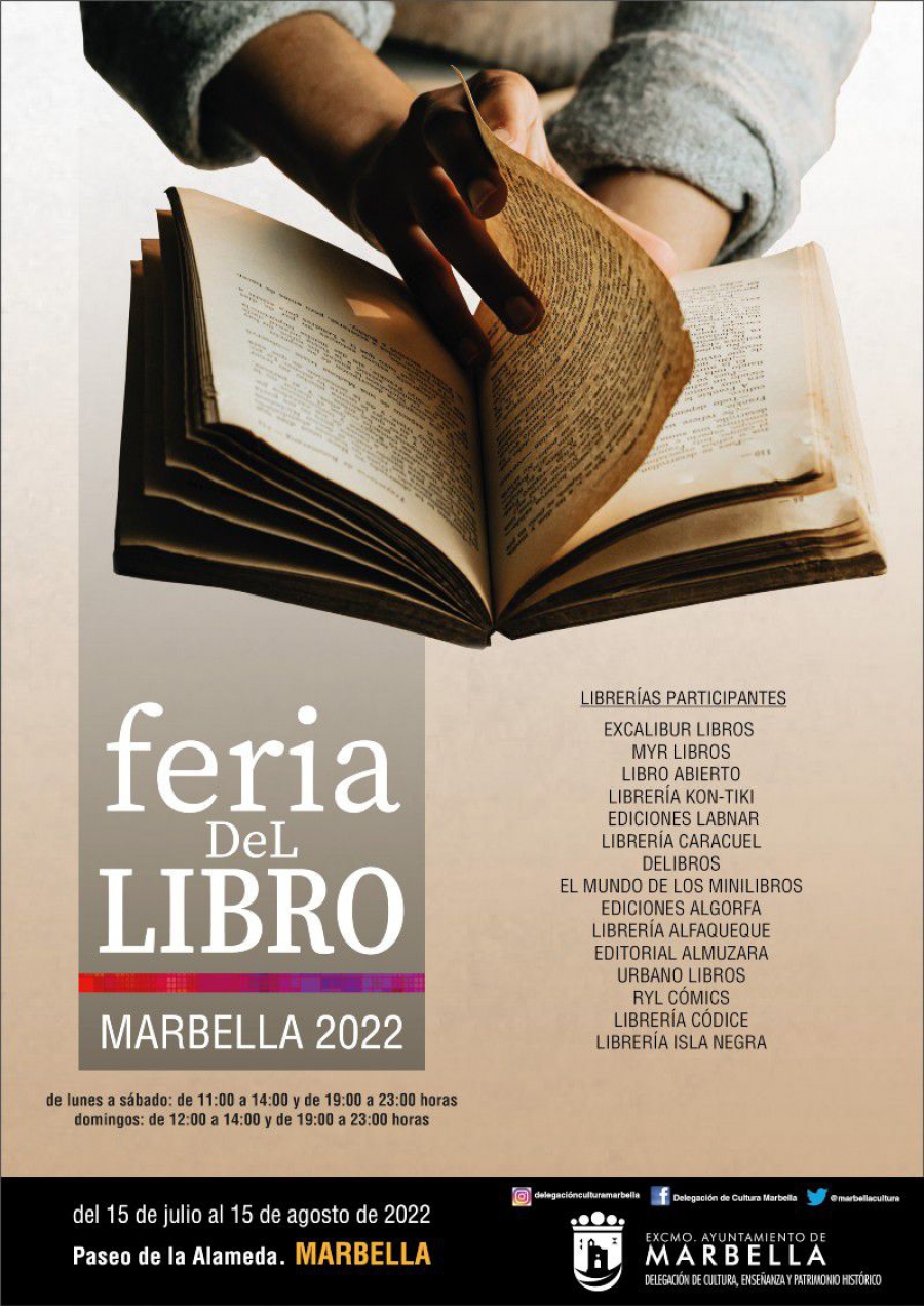 La Feria del Libro de Marbella arranca mañana viernes con una programación que contempla más de una treintena de actividades