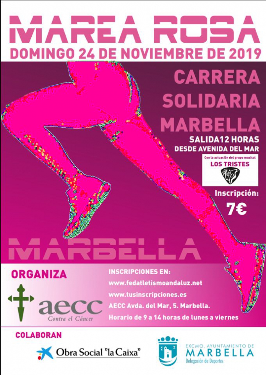 La carrera ‘Marea Rosa’ a beneficio de la lucha contra el cáncer de mama regresará a Marbella el 24 de noviembre, esperando superar los 2.500 participantes