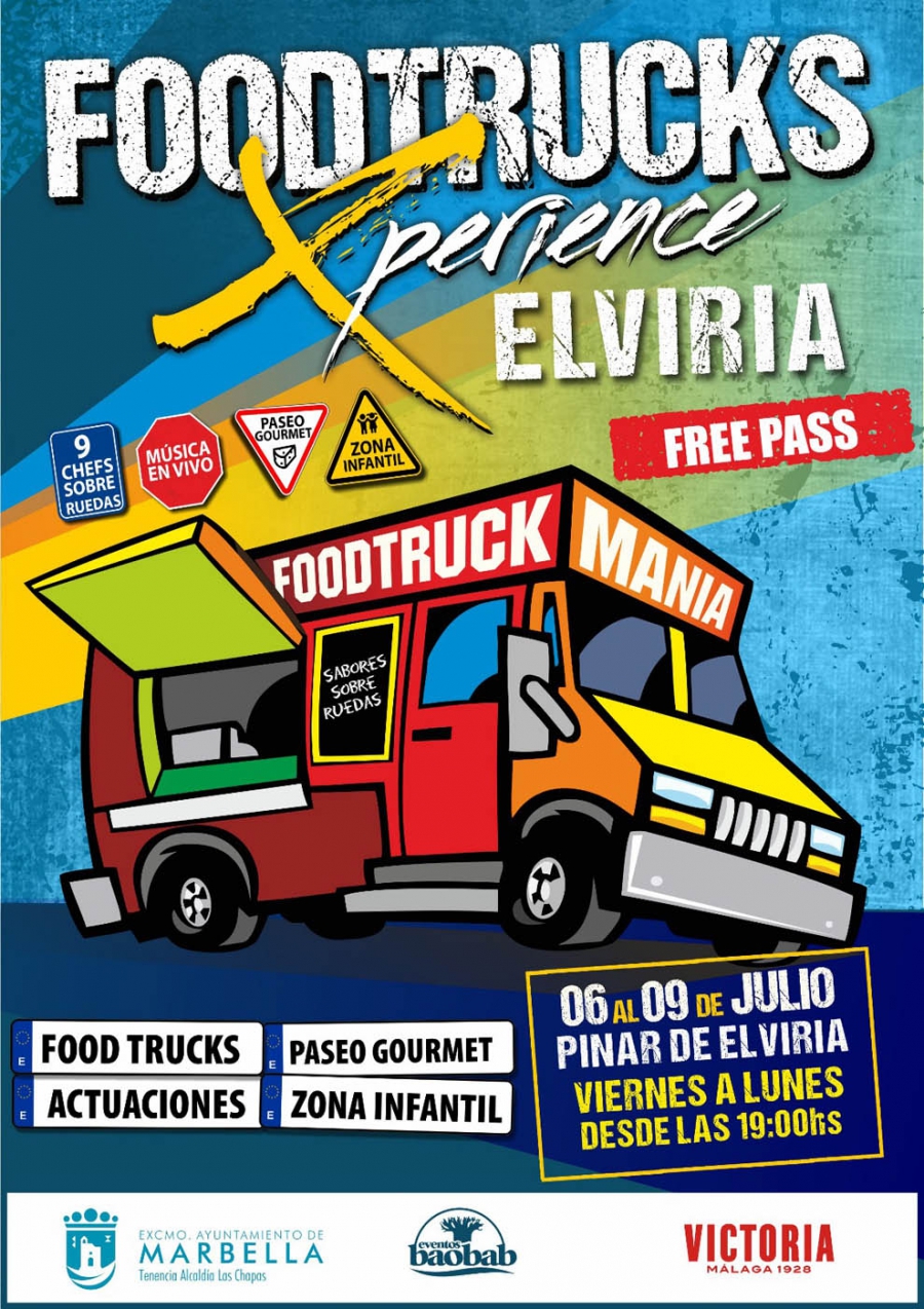 Las Chapas acogerá del 6 al 9 de julio el evento gastronómico ‘Foodtrucks Xperience Elviria’