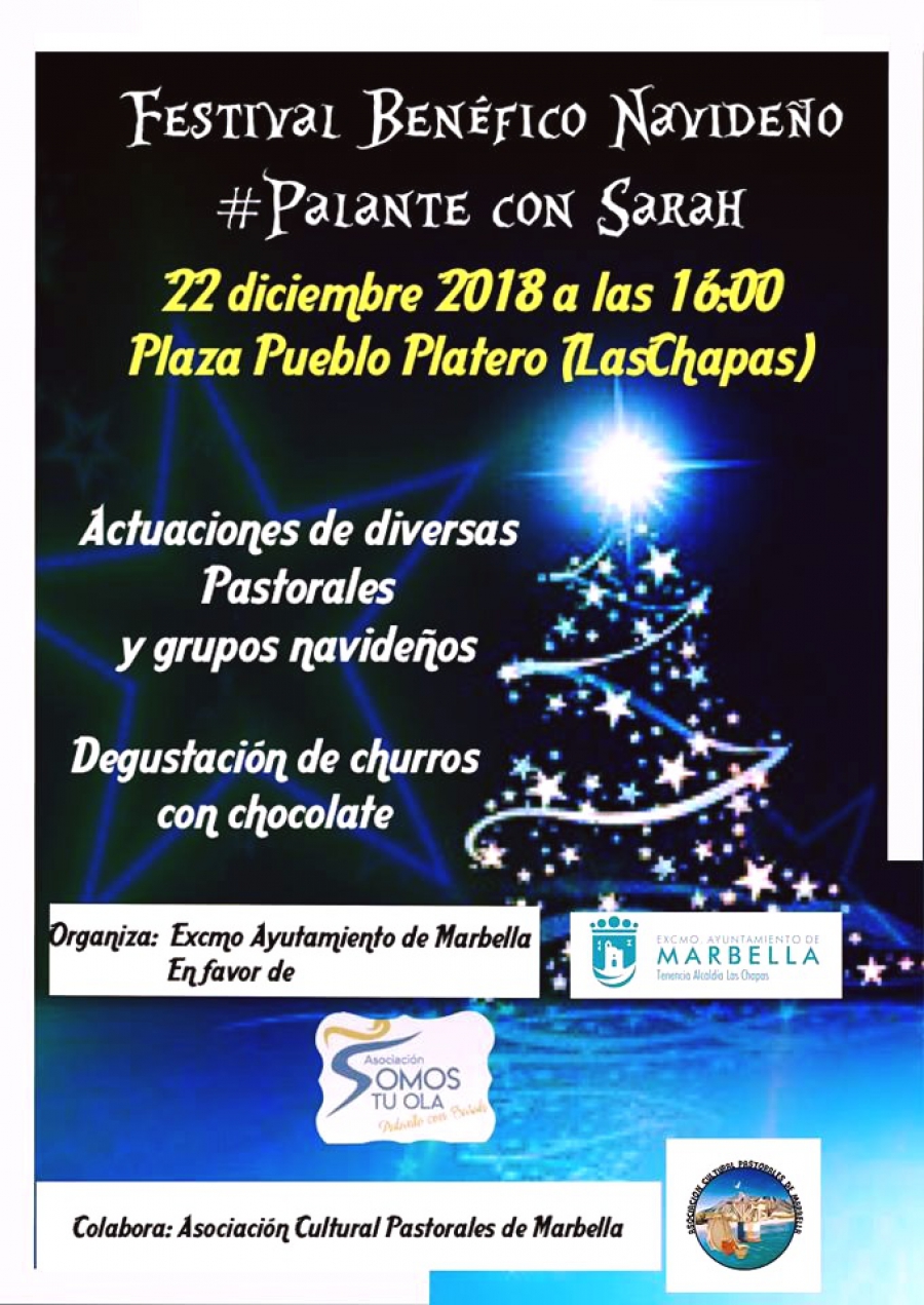 Las Chapas acogerá el 22 de diciembre un Festival Benéfico Navideño a favor de Sarah Almagro