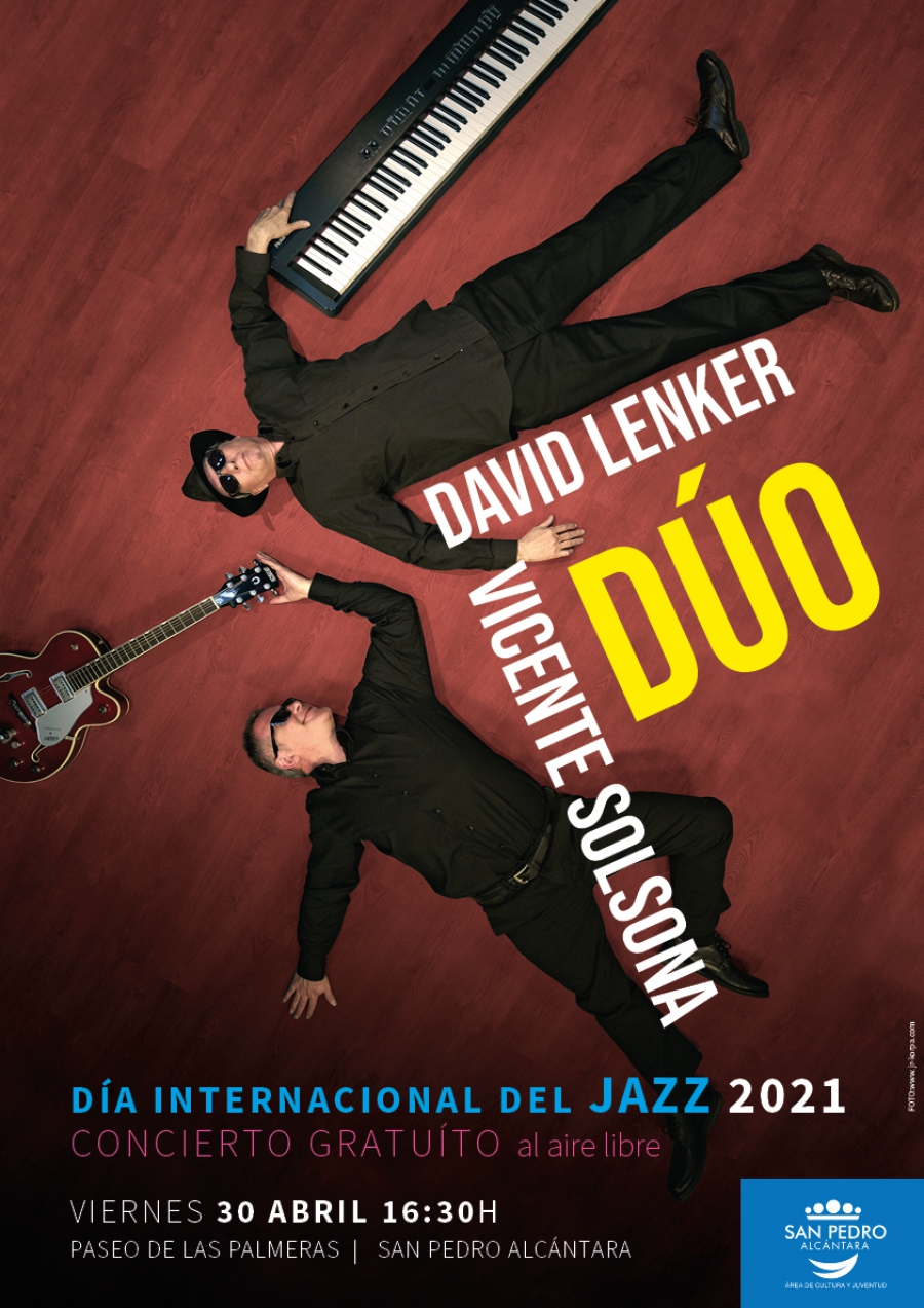 San Pedro Alcántara celebrará este viernes el Día Internacional del Jazz con un concierto de David Lenker-Vicente Solsona Dúo en el Paseo de las Palmeras