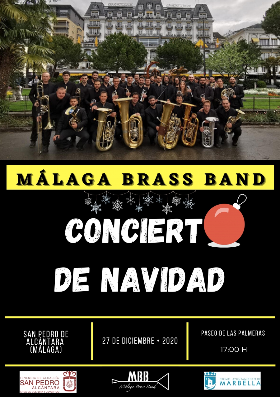 San Pedro Alcántara acogerá el próximo domingo 27 de diciembre un Concierto de Navidad ofrecido por la orquesta de cámara ‘Málaga Brass Band’