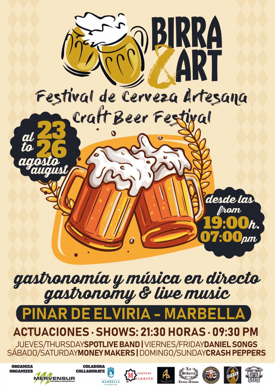 Las Chapas acogerá del 23 al 26 de agosto el Festival de Cerveza Artesana ‘Birra & Art’