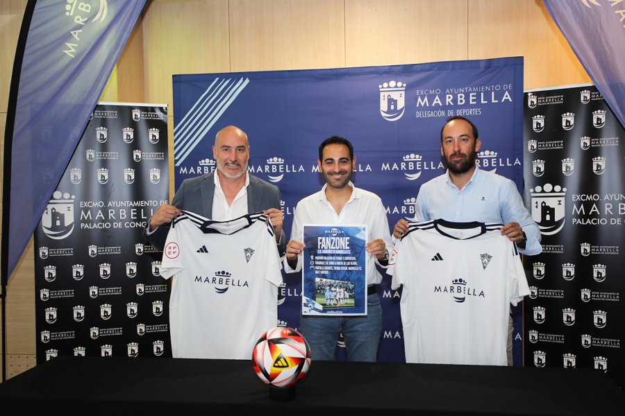 El Ayuntamiento y el Marbella FC instalarán una ‘fan zone’ en el aparcamiento exterior del Palacio de Congresos para el partido del domingo contra el Logroñés