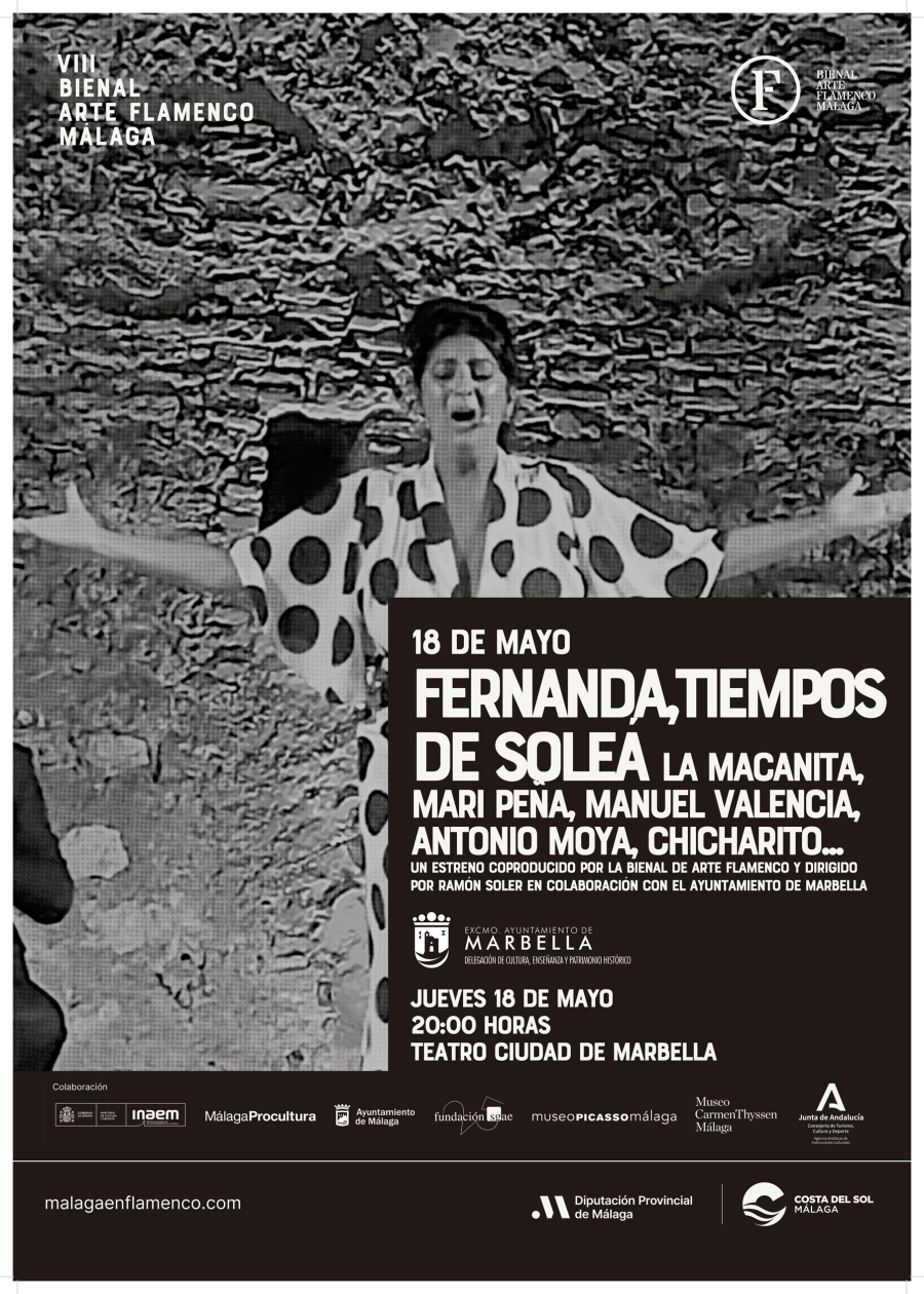 El Teatro Ciudad de Marbella albergará hoy el espectáculo ‘Fernanda, Tiempos de Soleá’, con motivo de la conmemoración del centenario del nacimiento de la cantaora Fernanda de Utrera