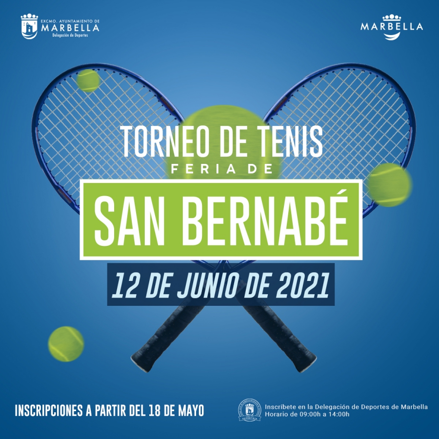 El Polideportivo Paco Cantos acogerá los días 12, 13, 19 y 20 de junio el Torneo de Tenis Feria de San Bernabé 2021