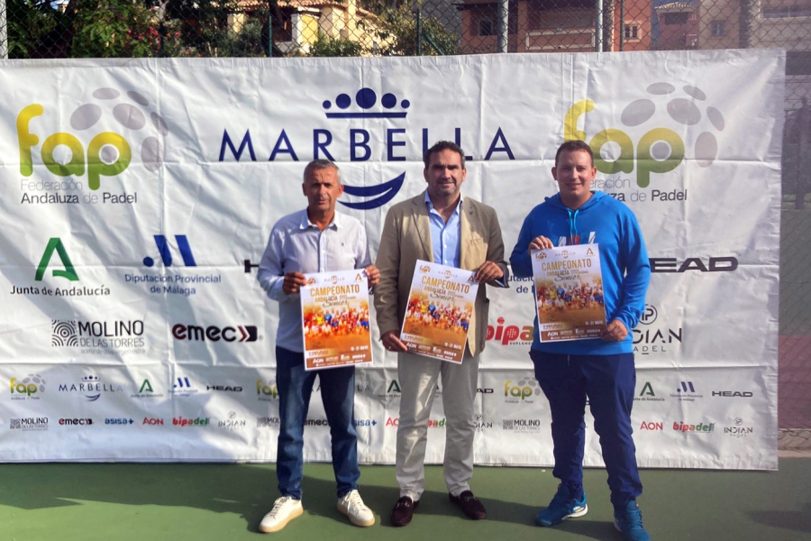 Marbella será escenario este fin de semana del Campeonato de Andalucía de Pádel por Equipos Senior con la participación de 300 deportistas