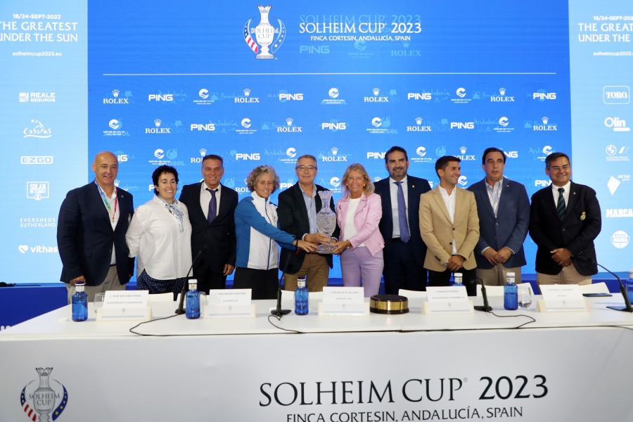 La alcaldesa resalta en la presentación de la Solheim Cup la “gran oportunidad” que supone la competición internacional para toda la Costa del Sol