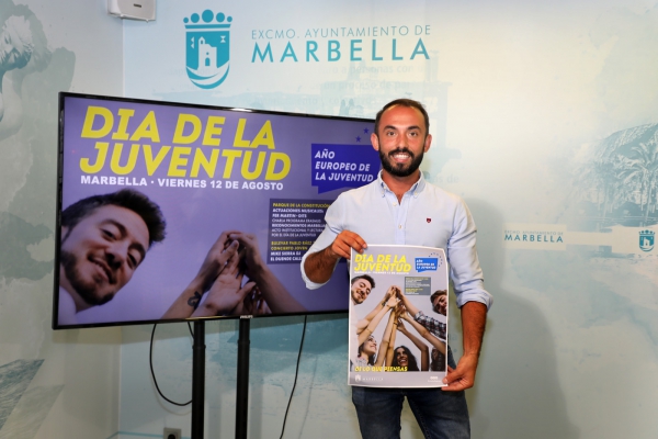 Marbella celebrará este viernes el Día de la Juventud con un acto institucional en el Parque de la Constitución y un concierto, con la actuación del DJ Mike Sierra y de El Duende Callejero, en el Bulevar Pablo Ráez