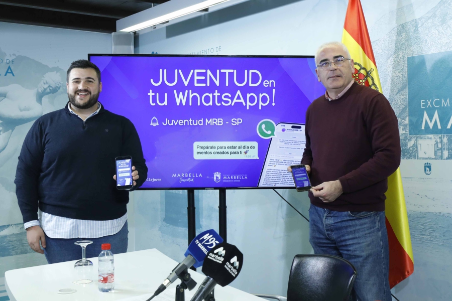 Juventud pone en marcha un canal de WhatsApp para trasladar a este sector de la población información directa que sea de su interés y fomentar su participación en actividades de Marbella y San Pedro