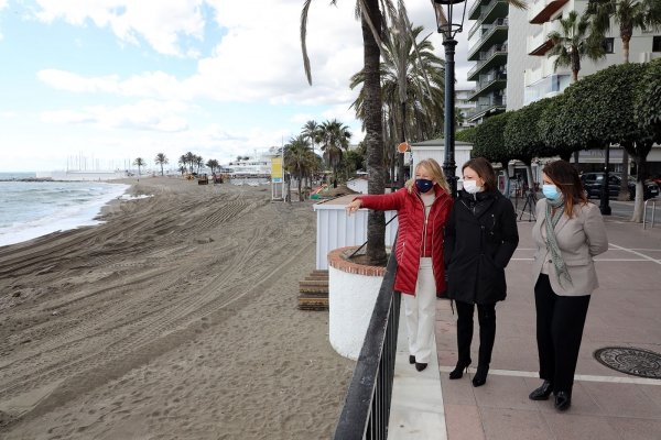 La alcaldesa anuncia que el Ayuntamiento destinará una partida presupuestaria de más de un millón de euros para la reposición de los daños ocasionados por el temporal en Marbella