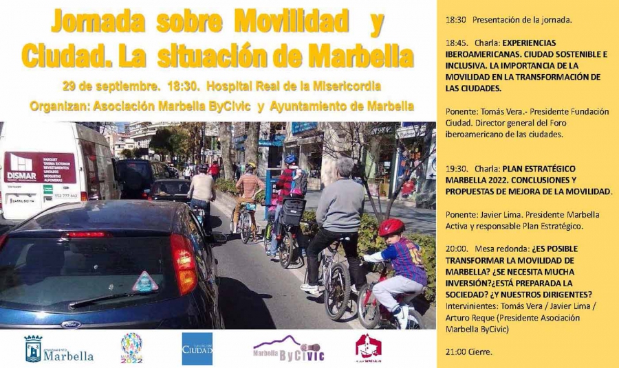 Una jornada abordará este viernes en el Hospital Real de la Misericordia la realidad de Marbella en materia de movilidad