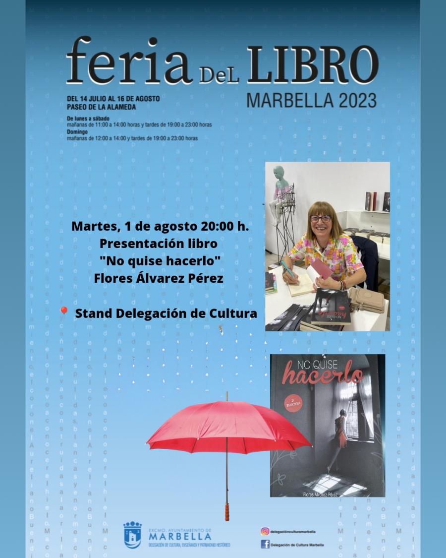 La Feria del Libro de Marbella encara su tercera semana con cuatro presentaciones, dos talleres infantiles y una firma de ejemplares
