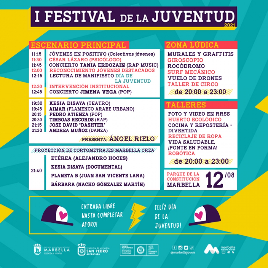 Marbella conmemora este jueves el Día Internacional de la Juventud con un festival en el parque de la Constitución