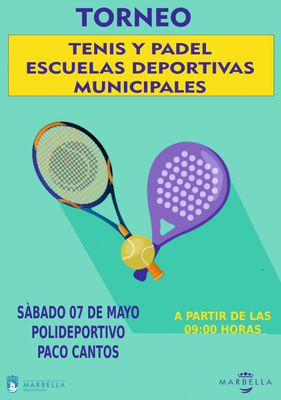 Un total de 270 alumnos participarán este sábado en el Polideportivo Paco Cantos en el IX Torneo de Tenis y Pádel de las Escuelas Deportivas Municipales 2022