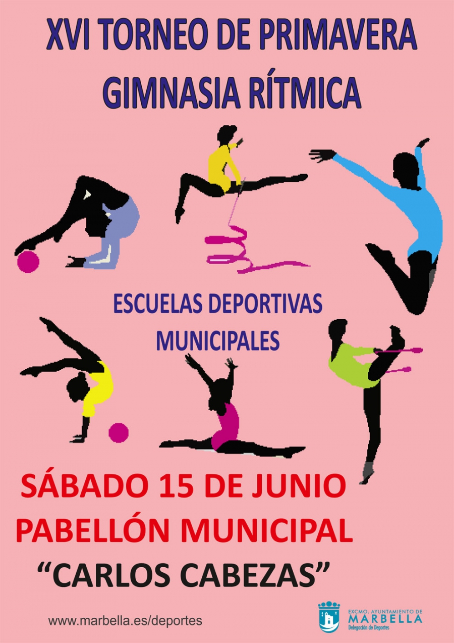 El Pabellón Carlos Cabezas acogerá este sábado 15 de junio el XVI Torneo de Primavera de Gimnasia Rítmica de las Escuelas Deportivas Municipales