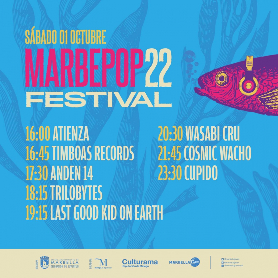 El Festival Marbepop reunirá este sábado en el Parque de la Represa a la banda Cupido junto con siete grupos locales