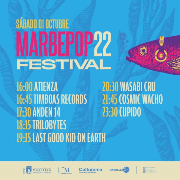 El Festival Marbepop reunirá este sábado en el Parque de la Represa a la banda Cupido junto con siete grupos locales