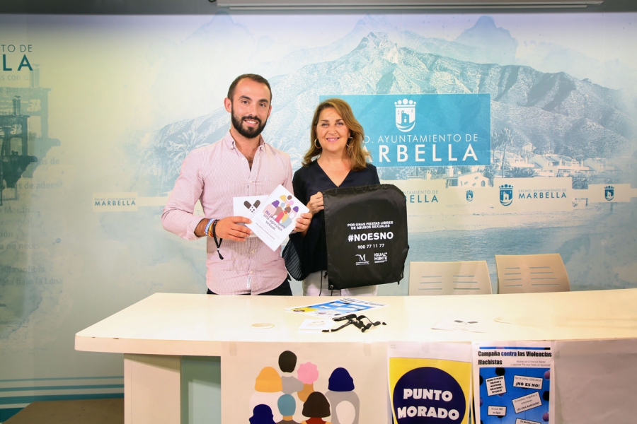 El Ayuntamiento habilitará nuevamente puntos morados en la Feria de Marbella para ofrecer información, asesoramiento y acompañamiento en caso de agresión sexista