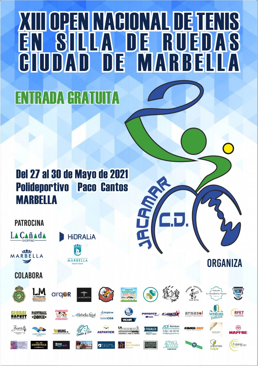 El Polideportivo Paco Cantos albergará del 27 al 30 de mayo el XIII Open Nacional de Tenis en Silla de Ruedas