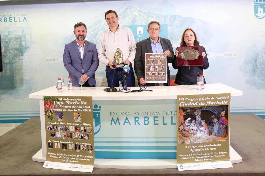 El VII Pregón y la Gala de Navidad Ciudad de Marbella tendrán lugar el próximo 14 de diciembre en el Palacio de Congresos Adolfo Suárez