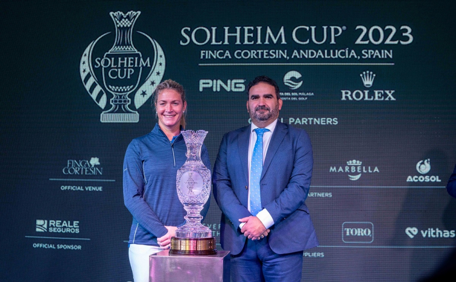 Marbella participa en la recogida del testigo que convertirá a la Costa del Sol en sede de la Solheim Cup, en la que el equipo europeo estará capitaneado por Suzann Petersen