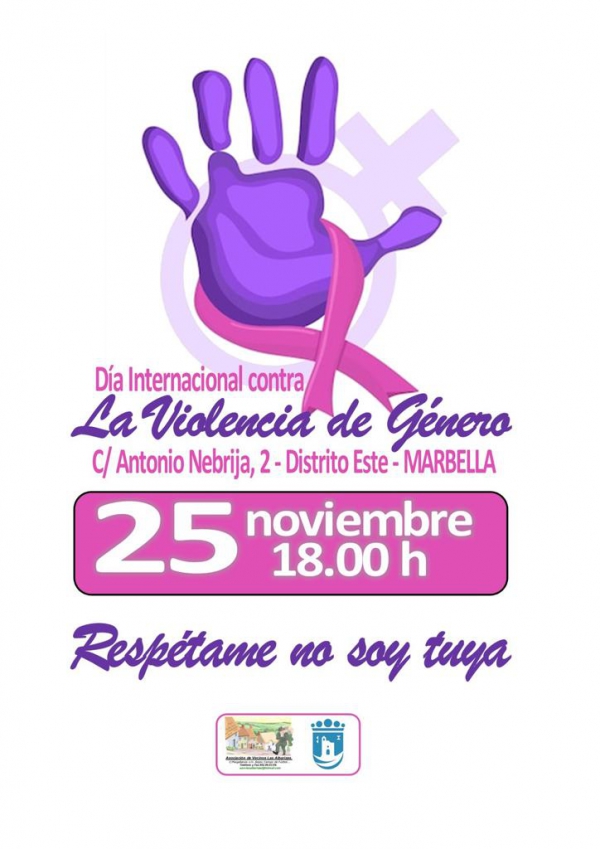 El Distrito Este acogerá mañana una charla con motivo del Día Internacional contra la Violencia de Género organizada por la Asociación de Vecinos Las Albarizas