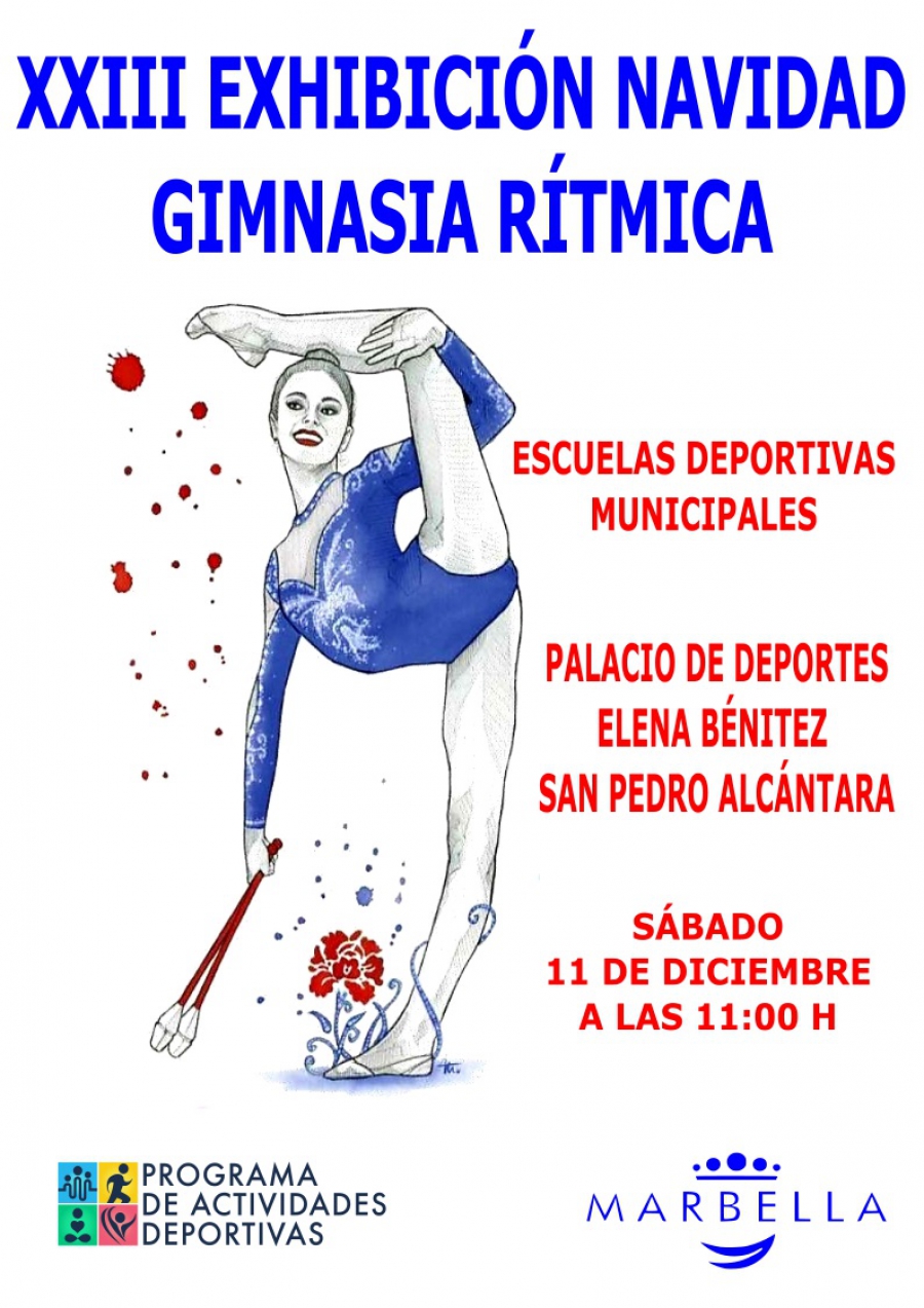 Más de 200 alumnos participarán este sábado en San Pedro Alcántara en la XXIII Exhibición de Navidad de las escuelas deportivas municipales de Gimnasia Rítmica