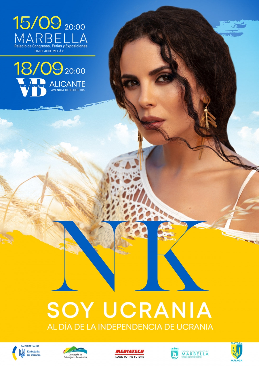 El Palacio de Ferias y Congresos Adolfo Suárez será escenario mañana del concierto benéfico ‘Yo soy Ucrania’, a cargo de la reconocida cantante NK (Nastya Kamenskykh)